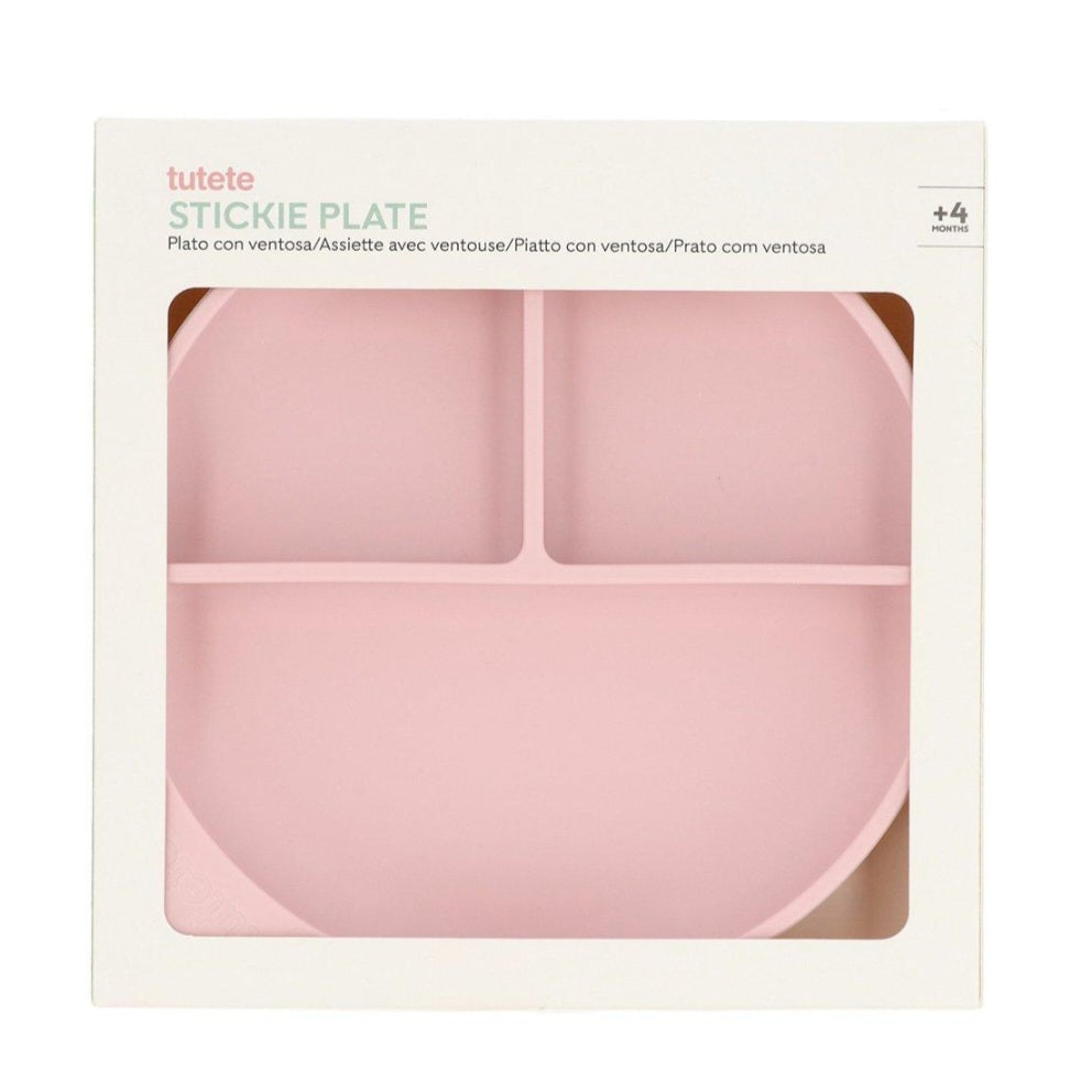 Piatto in silicone di Tutete con scoparti e ventosa