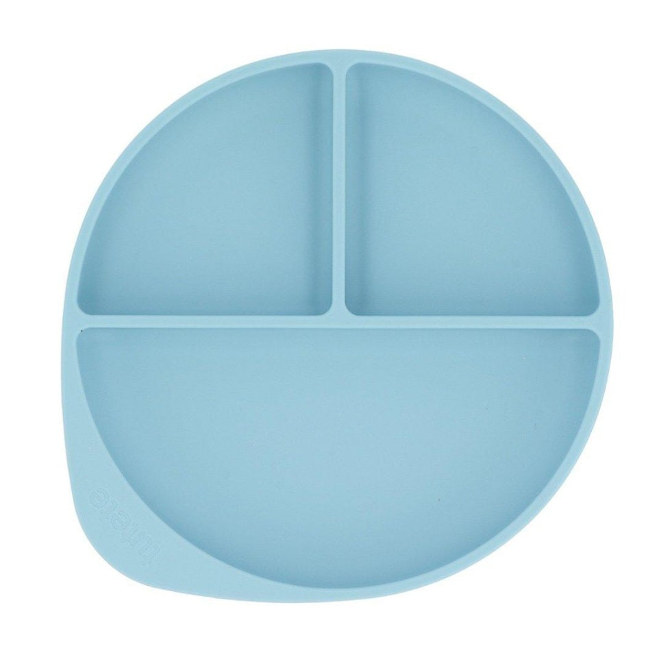 Piatto in silicone di Tutete con scoparti e ventosa
