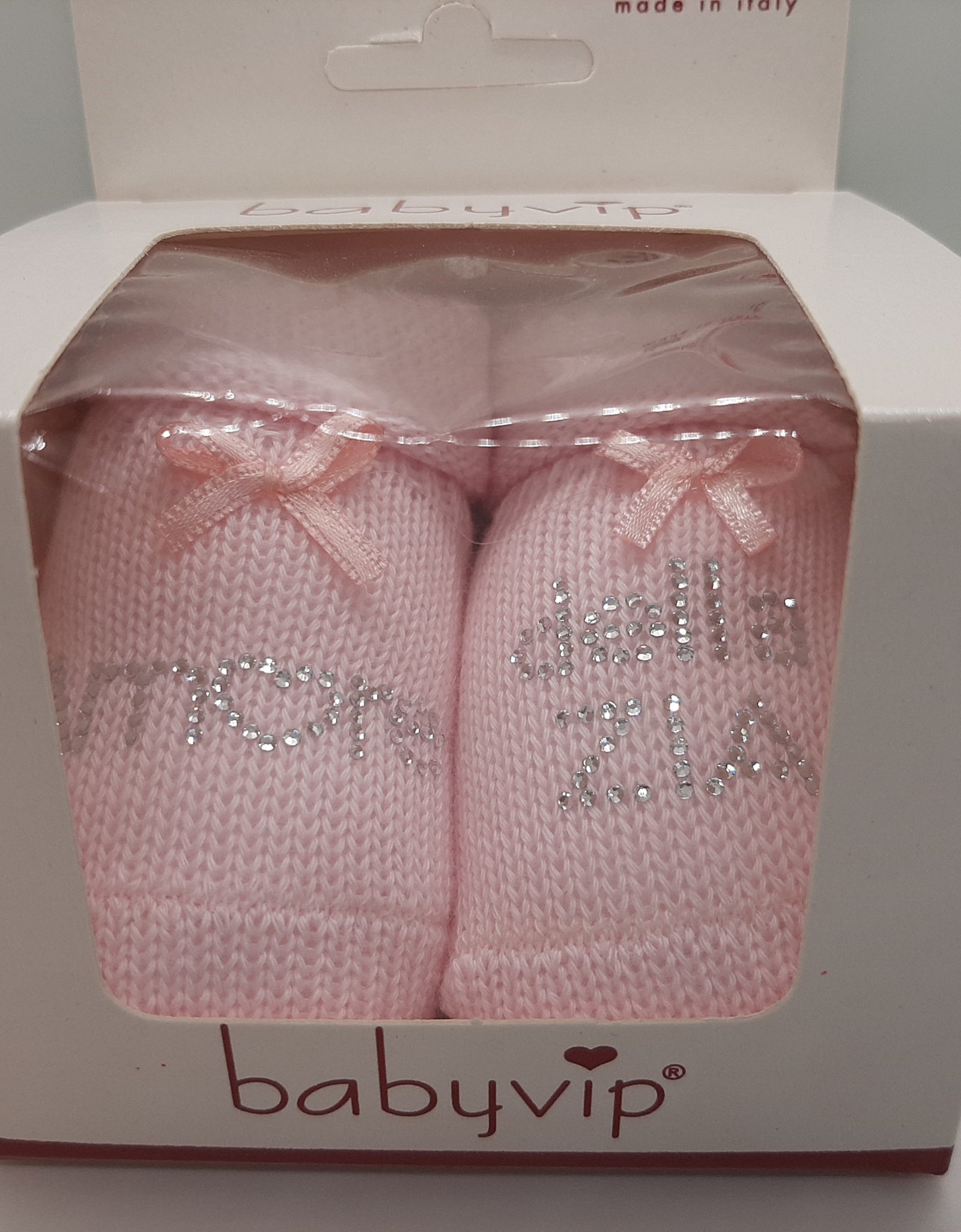 Calzetto neonato con scritta Strass Babyvip – Primisogni