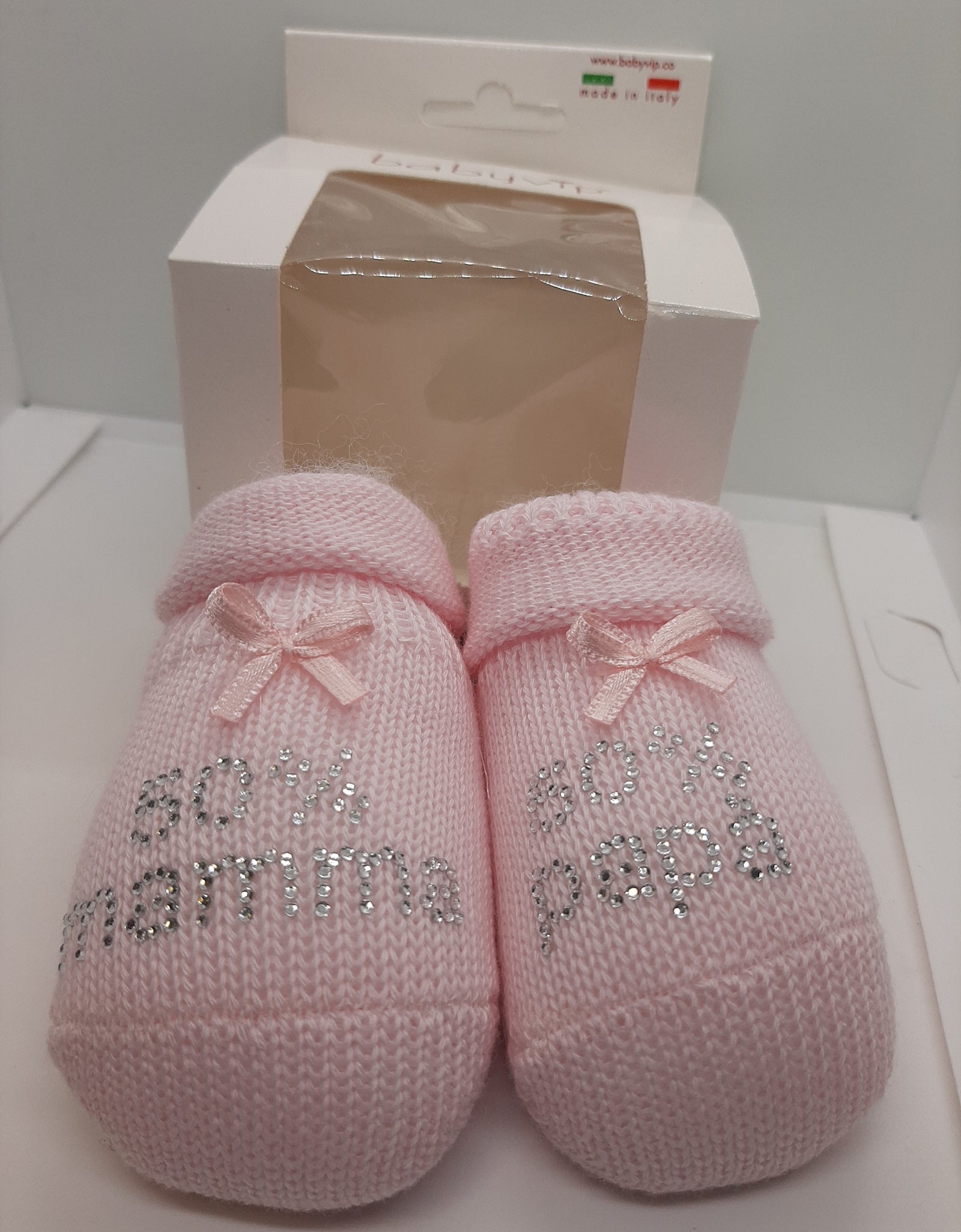 Calzetto neonato con scritta Strass Babyvip